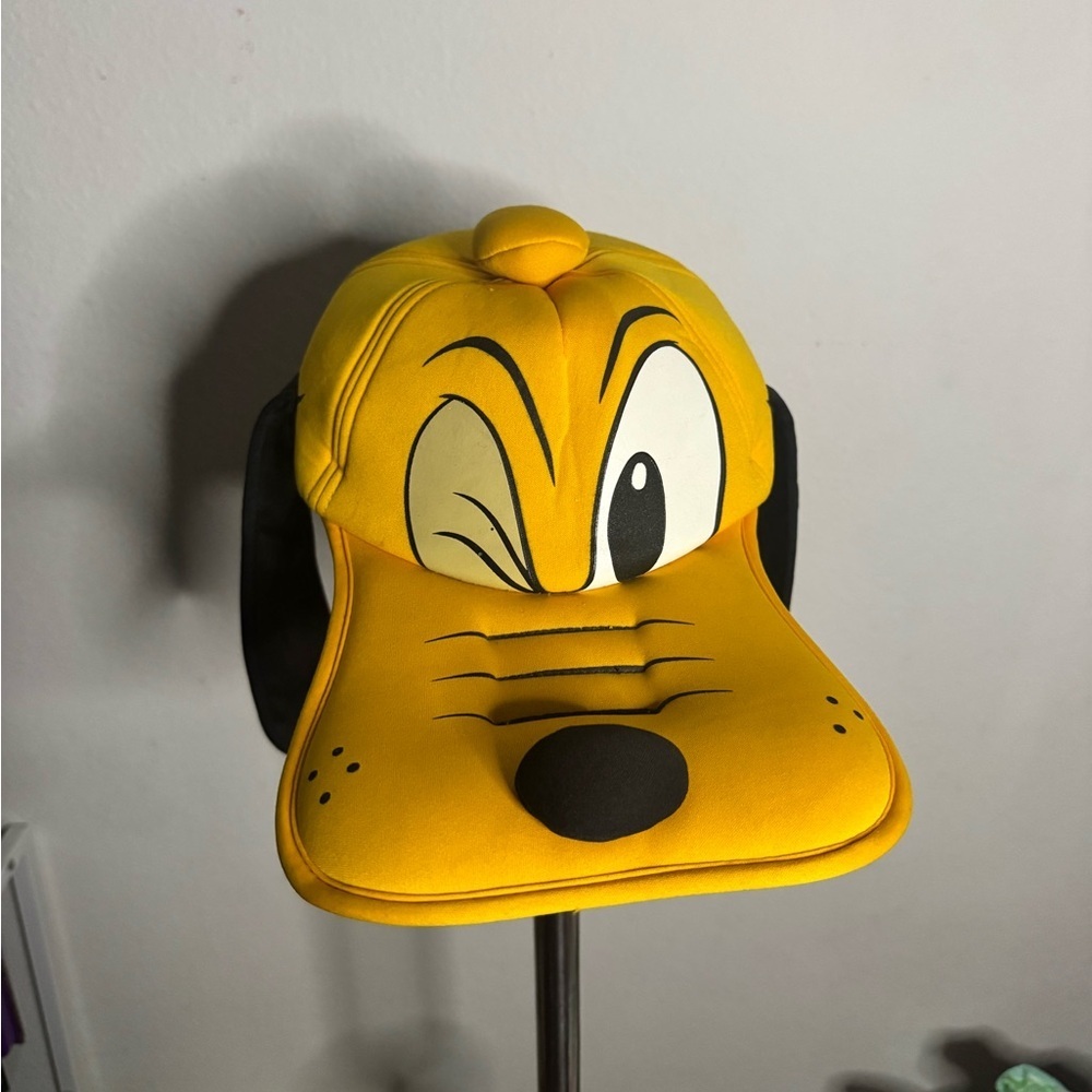 Walt Disney Parks Adult Yellow Gold Pluto Floppy Ears Cap Hat